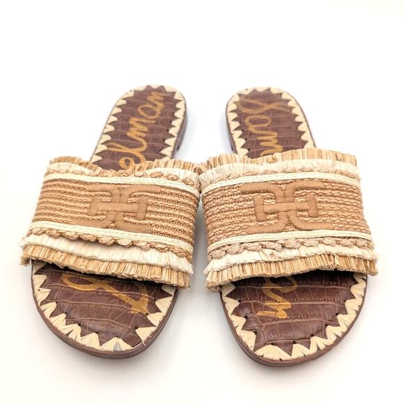 Sam Edelman Georgia Slide Sandal Open Toe Women's Tan Multi Size US8.5M EU39 - Picture 2 of 8